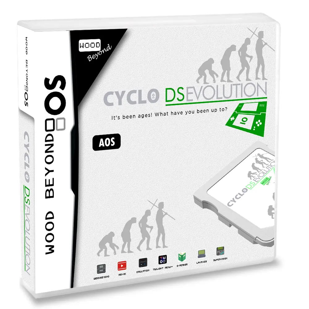 Woodbeyond v3.2 DS CycloDS Evolution AOS Game Card, R4-Compatible Flash Device for DS 3DS Series Consoles, Includes Manual and R4 Souvenir Button