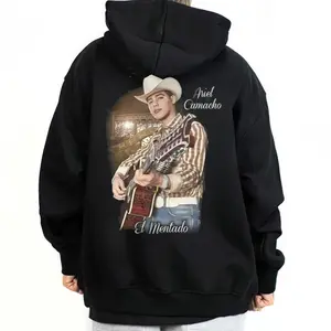 Ariel Camacho 03 Unisex Pullover Hoodie - Round Neck, Oversized, Casual Street Style, Chicano Mexican Streetwear, Cotton-Polyester Fabric Basic Loose Menswear Top  Sweatshirt Outfit fashion Clothing  Lowrider Gangsta Music