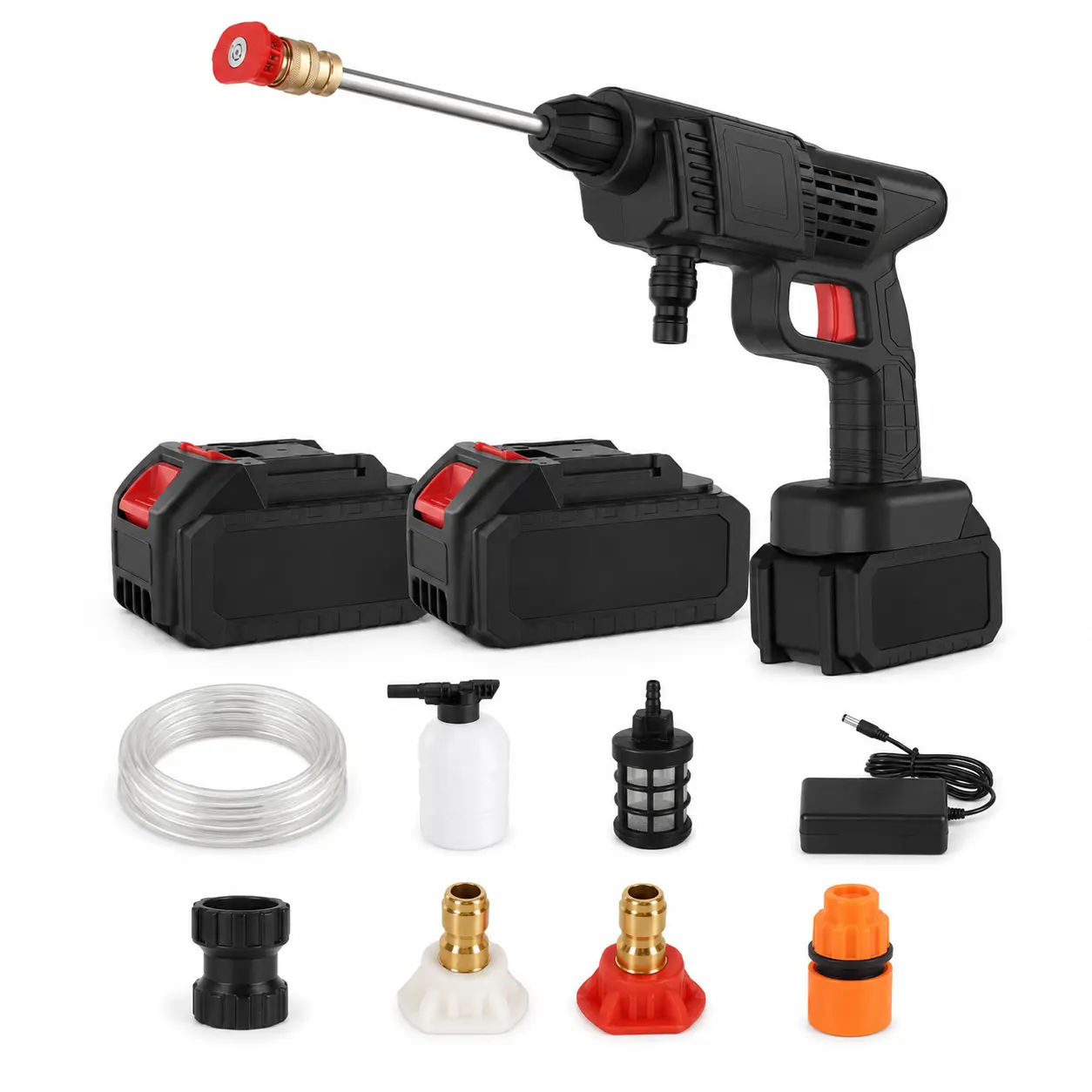 Cordless Battery Power Washer - Portable High-Pressure Cleaning Tool with Long Battery Life, Car Wash Equipment with Pressure Washer Nozzle for Heavy Duty Home & Garden Cleaning, Ideal Christmas Gift for Men
