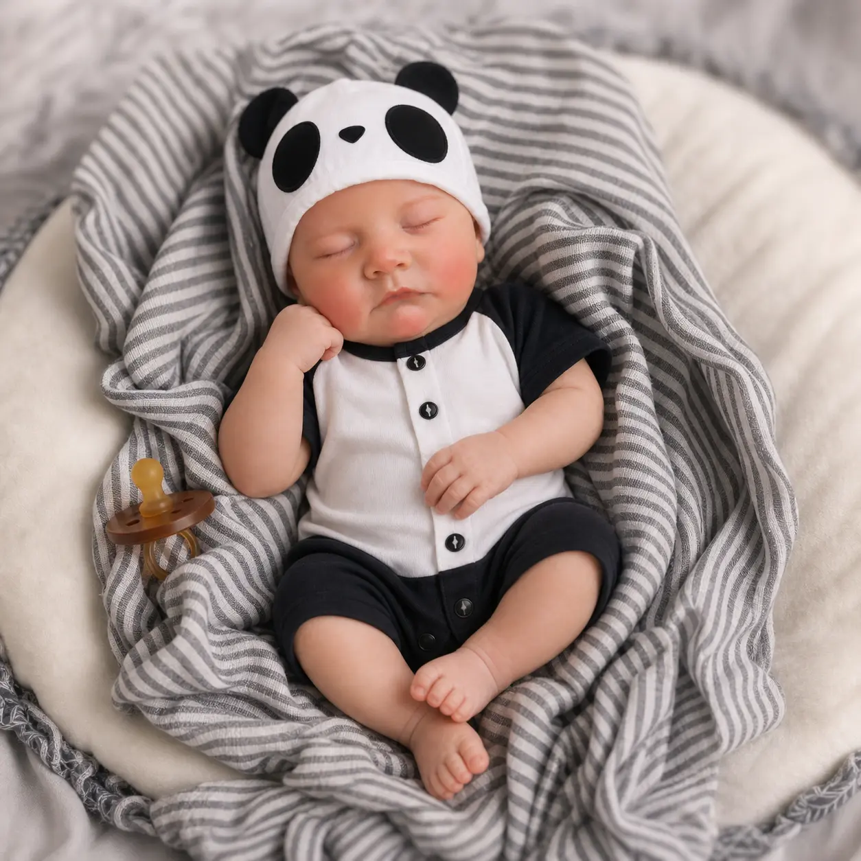 18 Inch Reborn Baby Dolls with 2 Outfits, Realistic Newborn Baby Doll, Handmade Lifelike Skin, Gentle Touch, , Ideal Gift for Birthday Christmas Thanksgiving