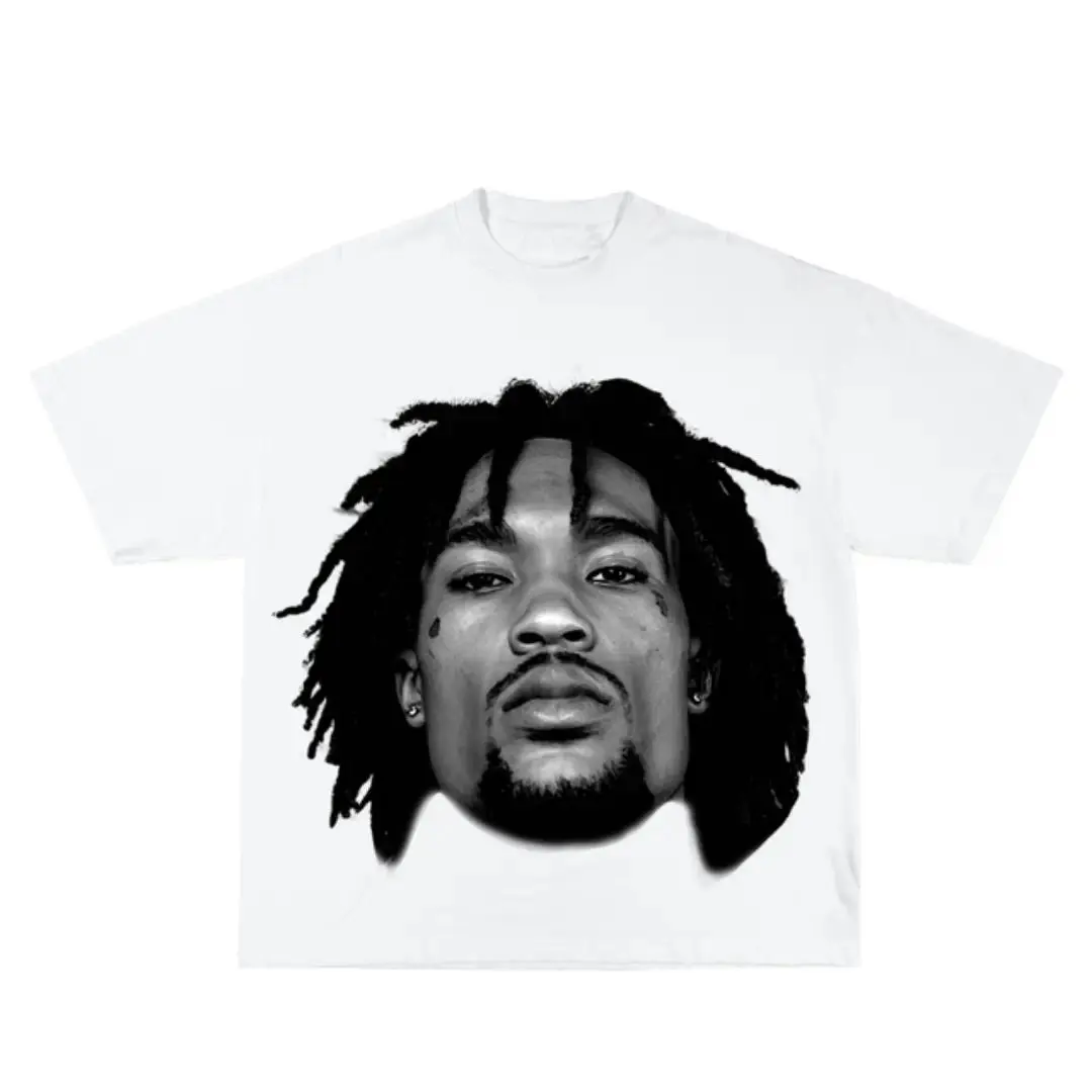 Hunxho Inspired Vintage Graphic T-shirt Heavy Cotton Tee Basketball 90 s Styled Shirt Hiphop Vibes Y2K Aesthetic Throwback Classic Big Face Celebrity Tee
