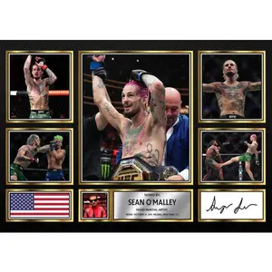 Sean O'Malley UFC FIighters . AutographedPOSTER UNFRAMED - Limited Edition Autograph Fan Gift – Collectible Memorabilia Merchandise