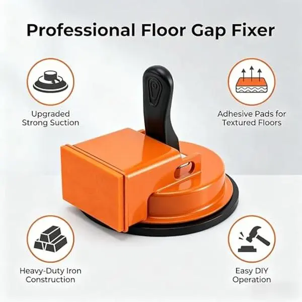 Floor Gap Fixer Tool, 2026 Upgraded Heavy Duty Suction Cup, Adjustable Height Setter, Leveling Tool for Wood, Laminate, Tile, Vinyl Floor Gap Repair Tools