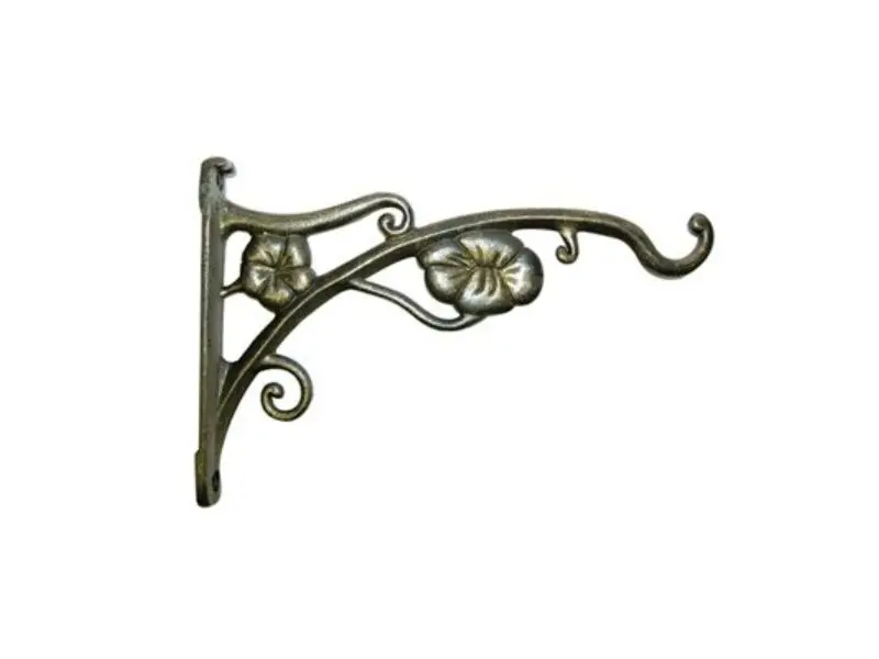 9 in. Aluminum Hanging Plant Bracket, Antique Gold