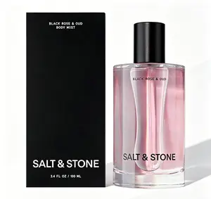 Salt & Stone Black Rose & Oud Body Mist 3.4 fl oz 100ml, Unisex Hair & Body Spray, Hydrating Blend with Glycerin & Red Algae, Vegan & Cruelty-Free, Luxurious Elegant Scent for Daily & Travel