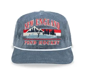 New England Pond Hockey Snapback: Corduroy