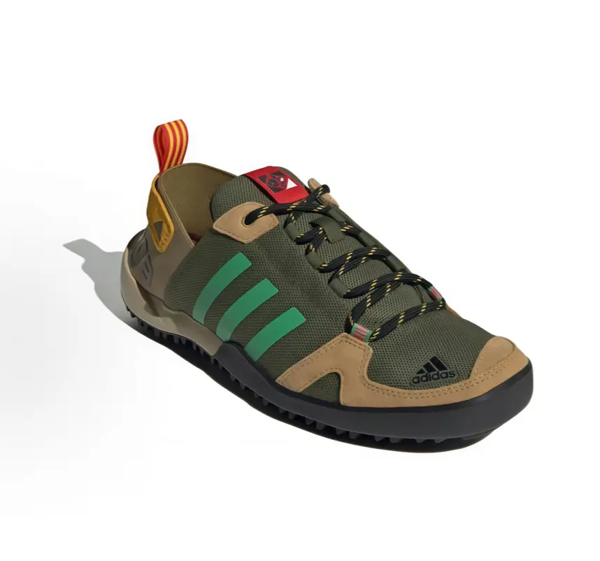 Army Green Beige Multi-terrain Trekking Shoes, Wear Resistant Ventilated Textile, Lightweight Comfort Footwear For Hiking & Wading