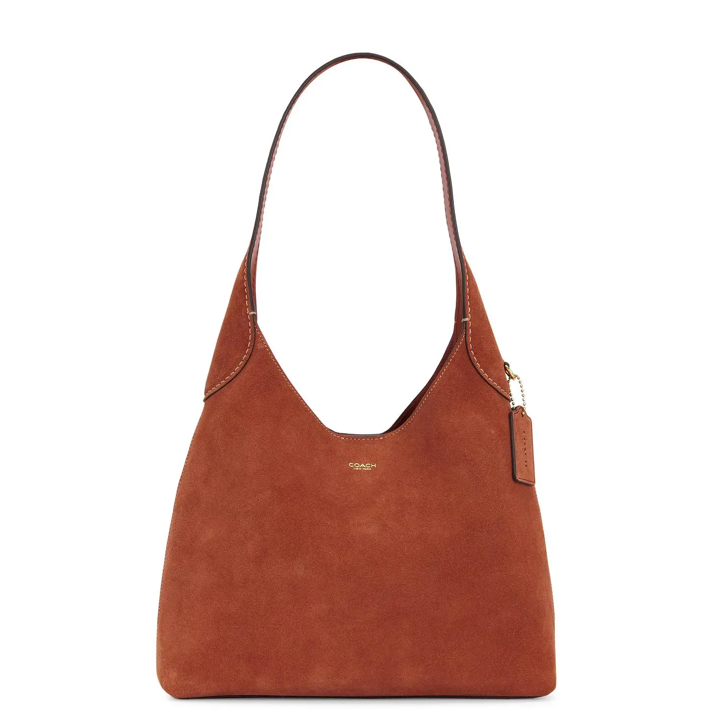 Coach Suede Brooklyn 28 Shoulder Bag in Clay