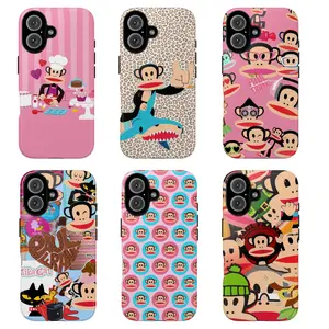Cute PPaul Frankk Monkey Tough Phone Case, Colorful Cartoon Protective Cover for ip and ss, gift for fans, cute protective cover
