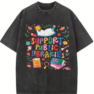 Comfort Colors Support Public Libraries Shirt, Book Nerd Apparel, Book Lover Tee, Read Banned Books Shirt, Support Your Local Library Tee, Bookworm Outfit Crewneck