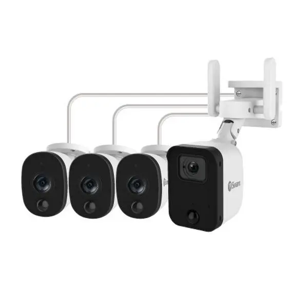 SWANN Fourtify 4-Camera Wi-Fi Wired Home Security System with Recording, SD Card, Audio | SWIFI-FOURTIFY4, Crystal, Micro