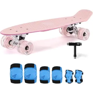 Skateboard 22 and 27 Inch, Classic Cruiser Skateboard for Boys, Girls, Kids, Students, Adults, Teens, Mini Cruiser Board for Beginners and Advanced Skaters.
