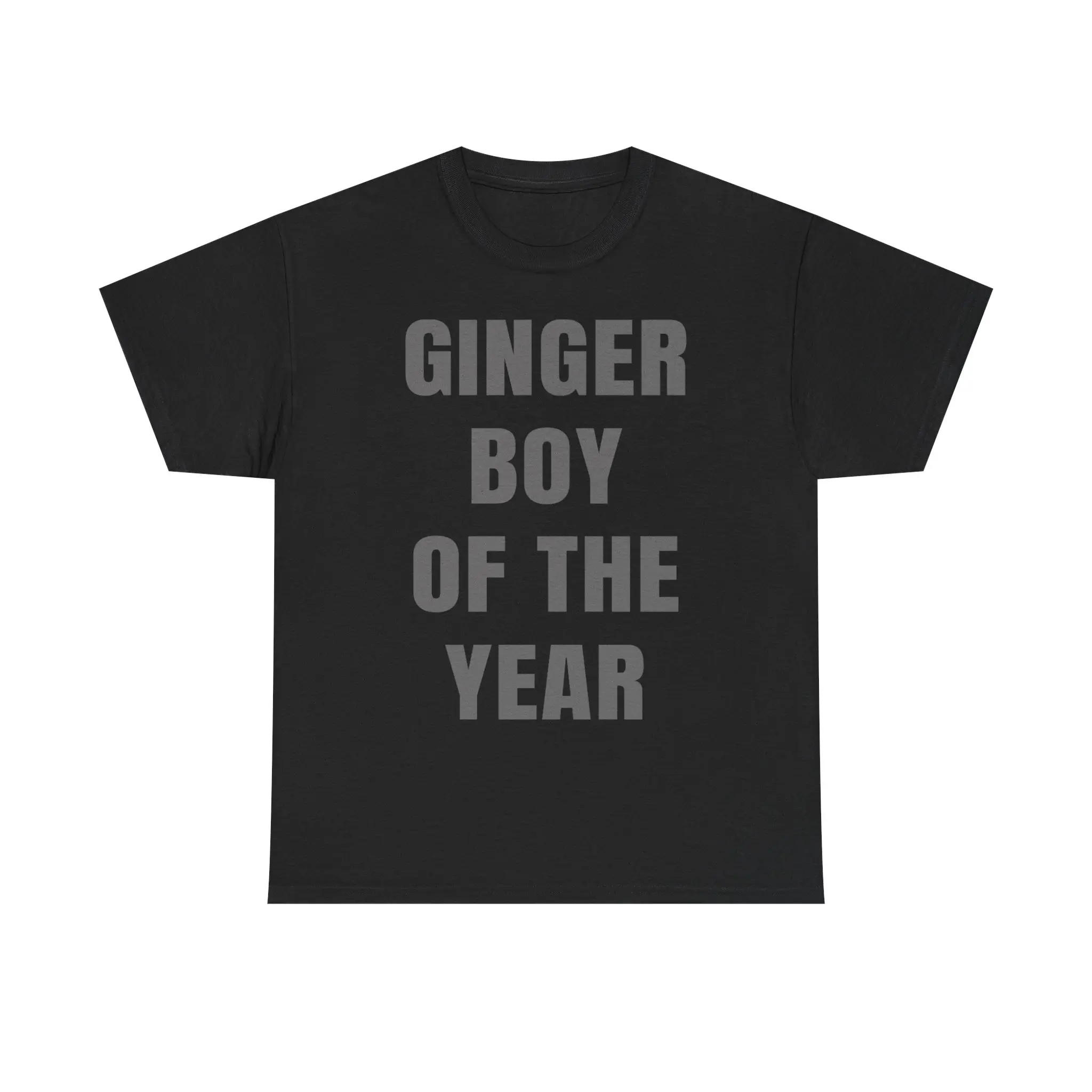 Funny Ginger Shirt, Ginger Boy of the Year Graphic T-Shirt, Redhead Humor Gift, Unisex Heavy Cotton Tee, Short Sleeve Meme Streetwear Top