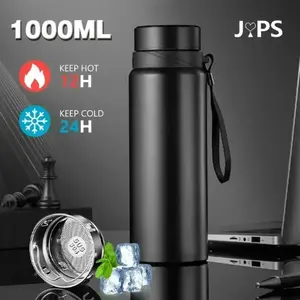Portable Large-capacity 1000ml Insulated Water Bottle, Insulated Travel Drinkware, for Travel, Home, Office Use, Suitable for Water, Tea, Coffee, Vacuum-insulated Stainless Steel Bottle