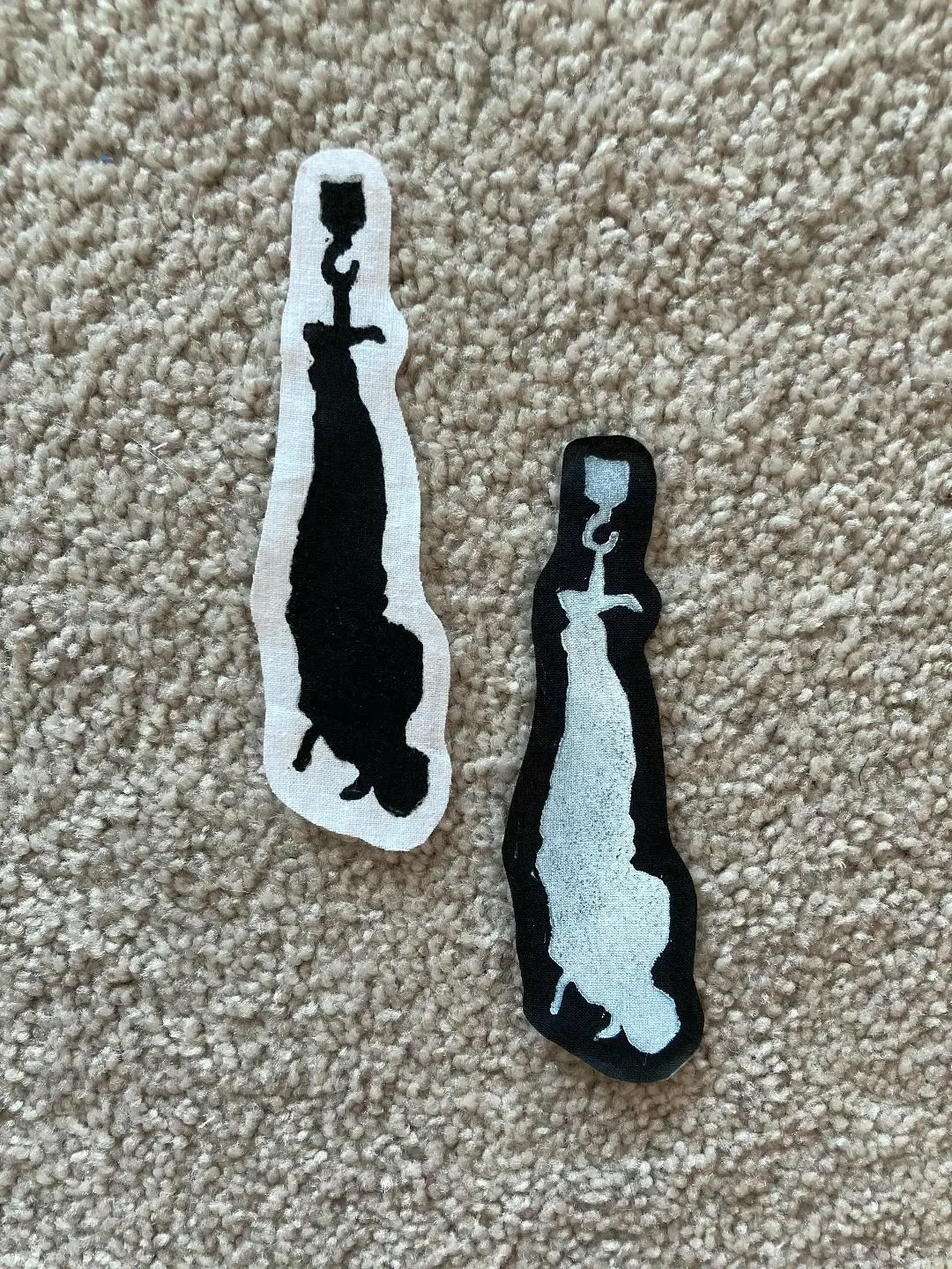 MCR-inspired hangman sew-on fabric patch