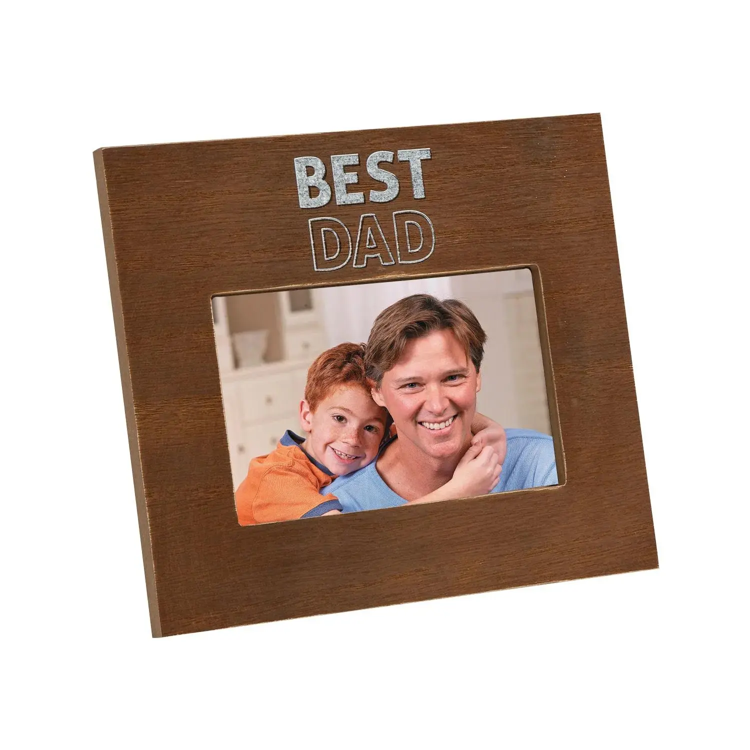 6"x4" Classic Rectangle Wooden Picture Frame with Easel Stand, Easel Back, 8 1/2"x7 1/2" Size, 4r Photo Space, Home Supplies for Bookshelves, Father’s Day Gift, Picture Frame Stand