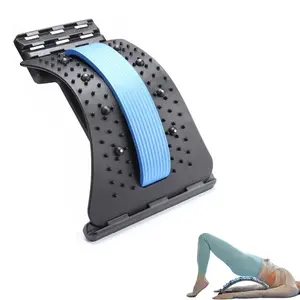 Back Stretcher for Lower Back Pain Relief, 4 Level Adjustable Lumbar Back Cracker Board, Back Cracking Device, Back Massager for Scoliosis, Spine Decompression