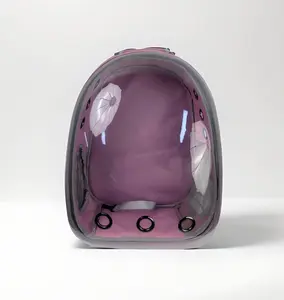 Pet Backpack Carrier - Breathable Transparent Design with Mesh Pocket & Adjustable Straps for Small Dogs & Cats - 16x12x9 Inches - Hand Wash Only - Stylish & Comfortable