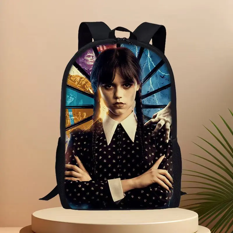 Wednesday Backpack School Backpack  case fans gift for Boys Girls17 Inch