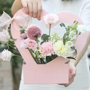 Heart-Shaped Valentine's Gift Box for Easy Assembly, Paper Dessert Party Wedding Decoration Box, Charming Love Basket Package, Gift Box Design