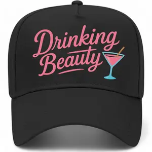Drinking Beauty Trucker Hat - Unisex Viral Trendy Theme Park Hat for Men & Women