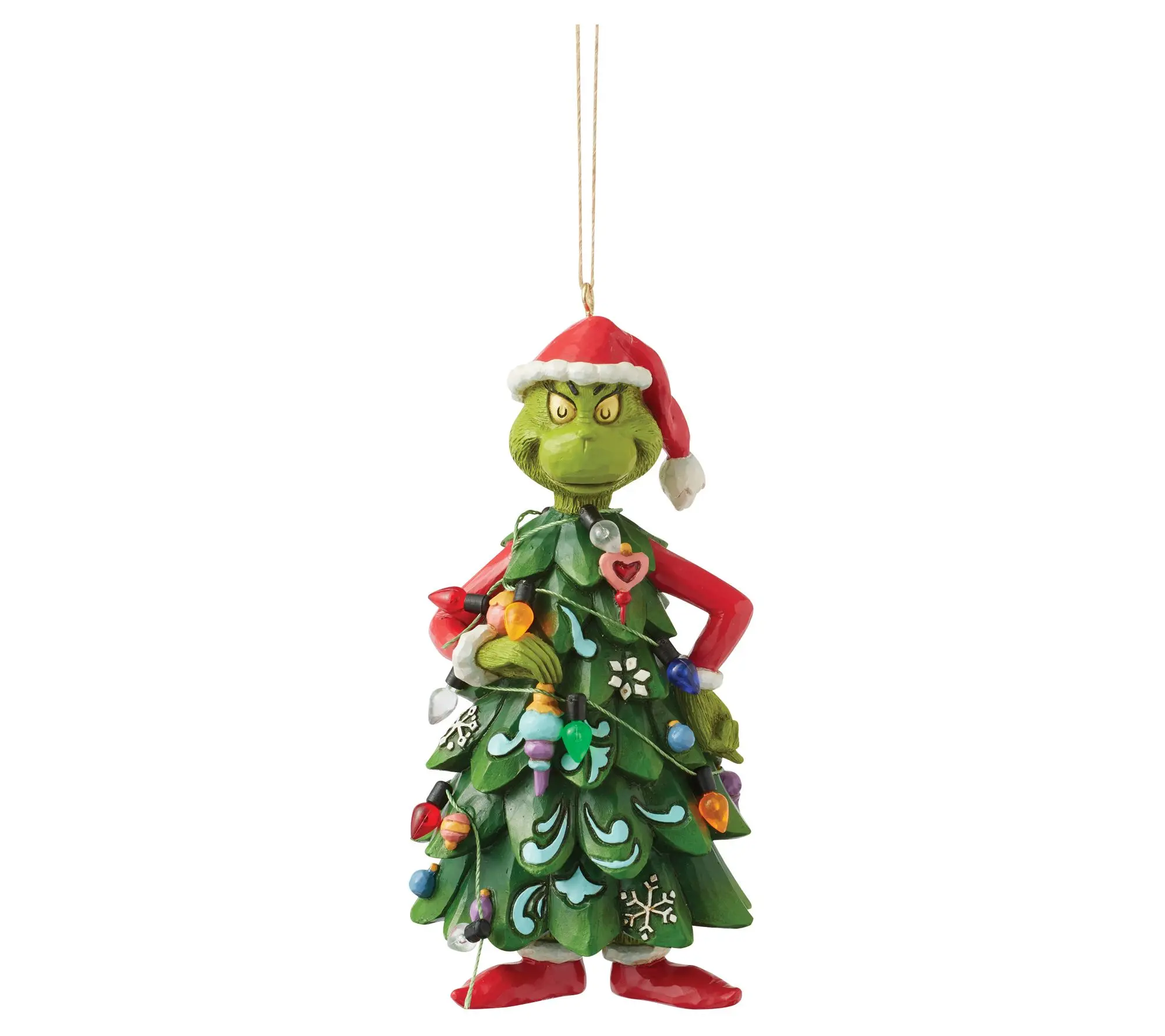 Jim Shore Grinch Dressed as Tree Christmas Ornament 5.1in H
