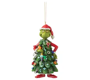 Jim Shore Grinch Dressed as Tree Christmas Ornament 5.1in H