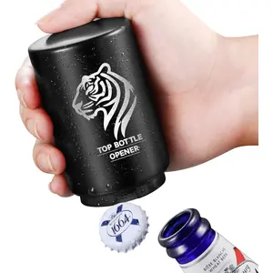 Push Down Bottle Opener,Automatic Beer Openers,Premium Bottle Opener Stainless Steel Bottle Cap Mover Magnetic Corkscrew, Beer Bar Accessories Gifts for Him BF,Can Openersfor Home Picnic Camping