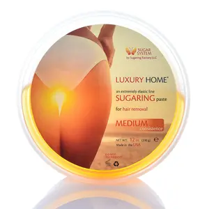 Sugaring paste for hair removal Luxury HOME 12 oz Medium consistency by Sugaring Factory Body Care Wax
