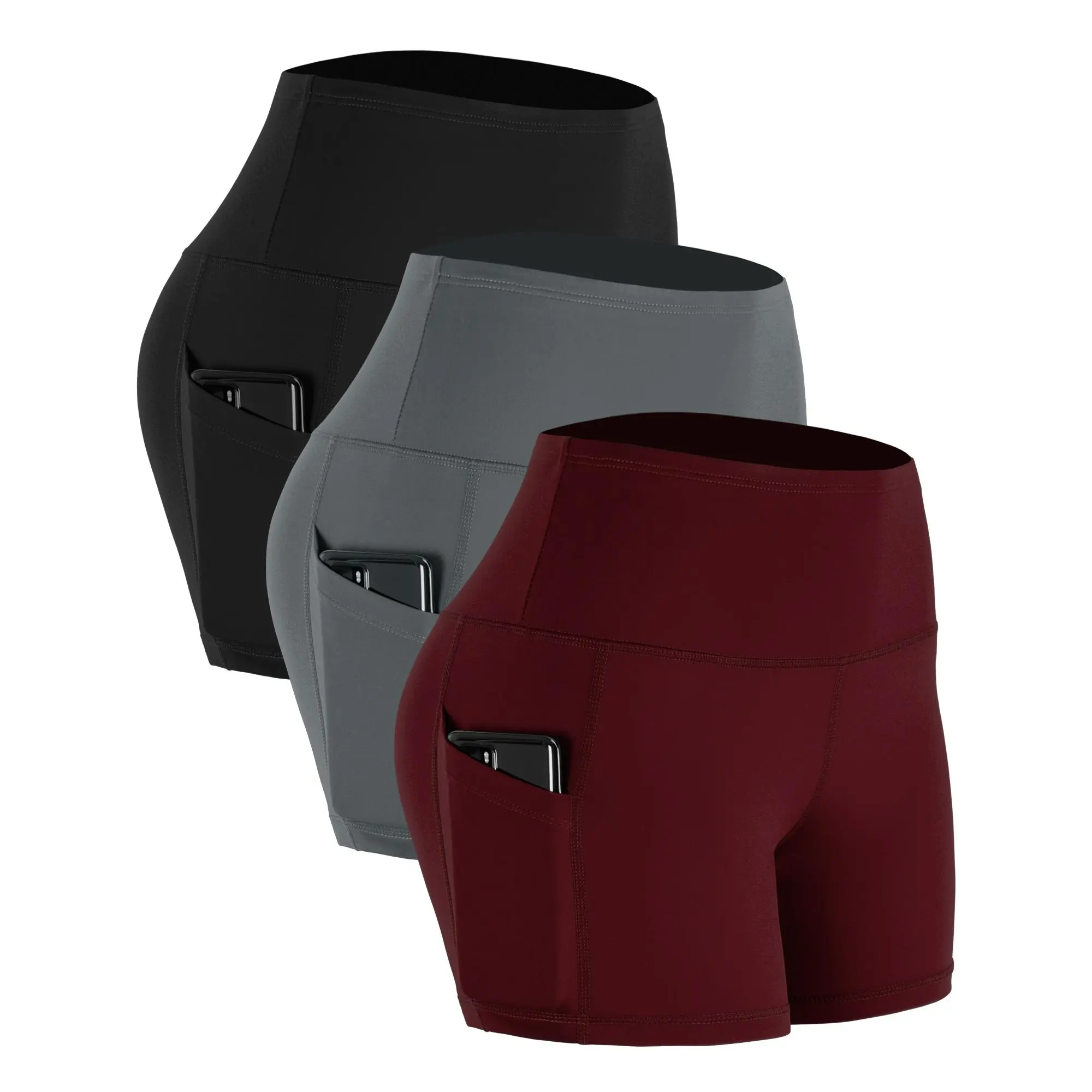 CADMUS Outdoorfun Women's Gym Athletic  High Waist Spandex Yoga  with Deep Pockets 3 Pack trouser shorts,back to school,back to school haul
