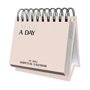 Verse A Day Perpetual Calendar NIV Bible Edition 365 Inspirational Verses Clean Elegant Design Easy Display 4.5 x 4.5 Inches