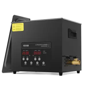 VEVOR 10L Ultra Sonic Cleaner, 240W Digital Ultrasonic Cleaning Machine with Gentle Mode Upgraded Degassing, 40kHz Industrial Ultrasound Cleaner with Heater Timer for Retainer, Jewelry, Tools