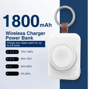 Portable Magnetic Charger Keychain for Apple Watch Emergency Power Bank Compact Keyring Size, Convenient for Travel and Outing, No Cable Needed A-04