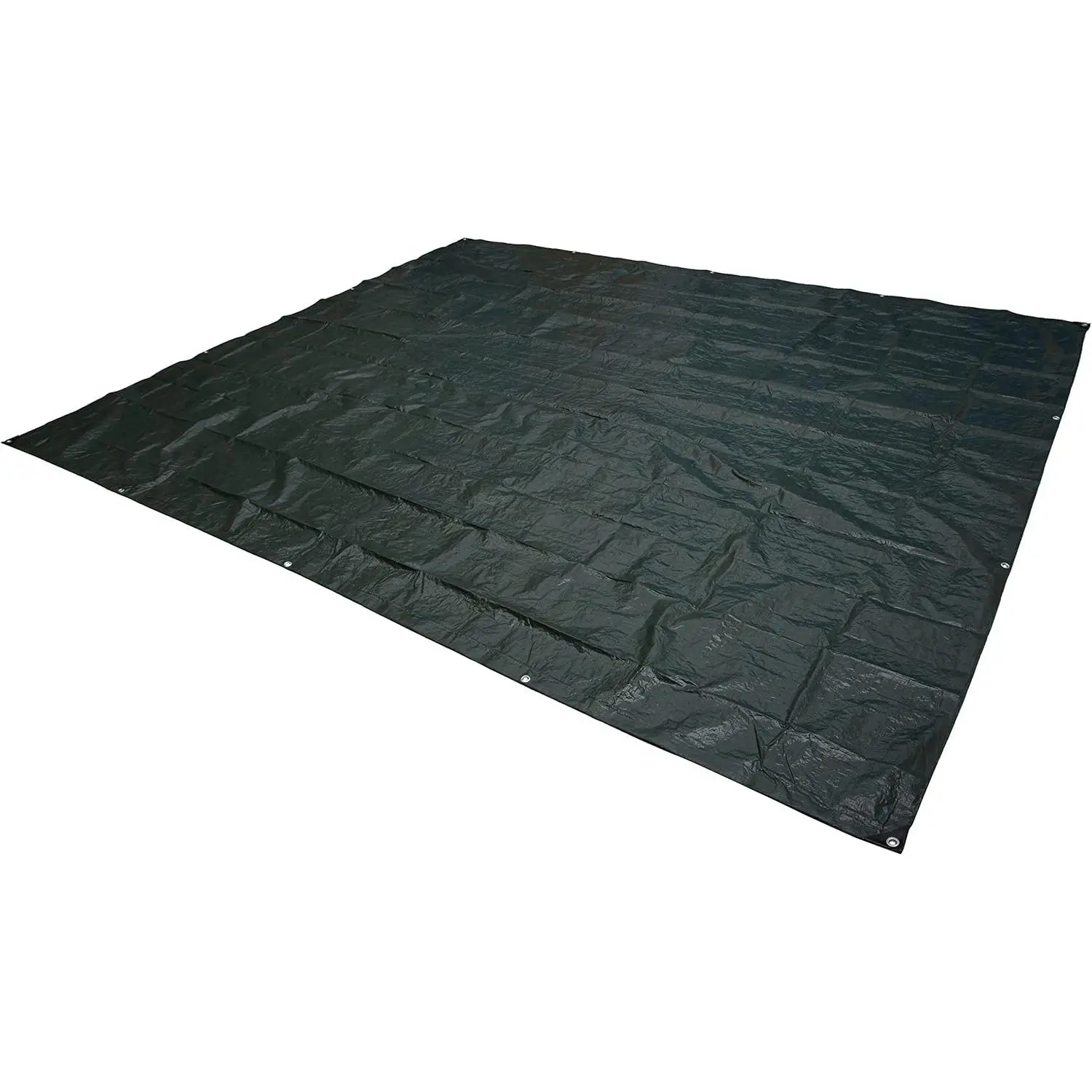 Basics Waterproof Camping Tarp, 10 Feet x 12 Feet, Dark Green