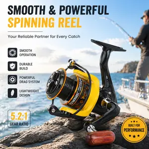 High-Quality Metal Line Cup Fishing Reel, 5.2:1 Smooth Gear Ratio, Stylish Design, Easy Operation Fishing Equipment, Durable Fishing Gear, Outdoors Reel