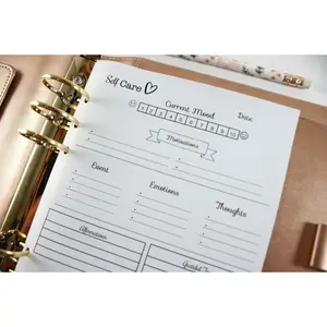 A5 Size Planner Self Care Planner Inserts, A5 Size Wellness Planner Fits with Kate Spade A5, Louis Vuitton GM, Carpe Diem, Color Crush, Filofax (Planner Sold Separately)