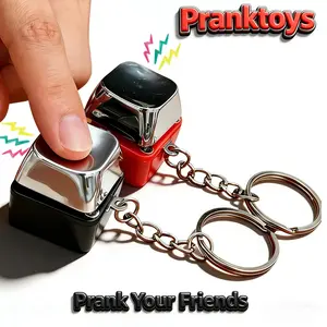 Prank Charm Shock Button Key Accessory Set - Safe Low-Current Home Security Gadget, Keychain Collectible for Party Wake-Up Jolt, Office Pick-Me-Up