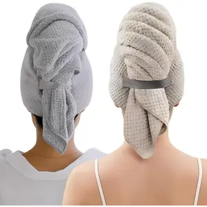 2PCS Plopping Towel Curly Hair, Large Microfiber Hair Towels for Women, Super Absorbent Hair Plopping Wrap for Curls, Quick Dry Hair Towel for Long & Damaged Hair, Salon & Travel Use.