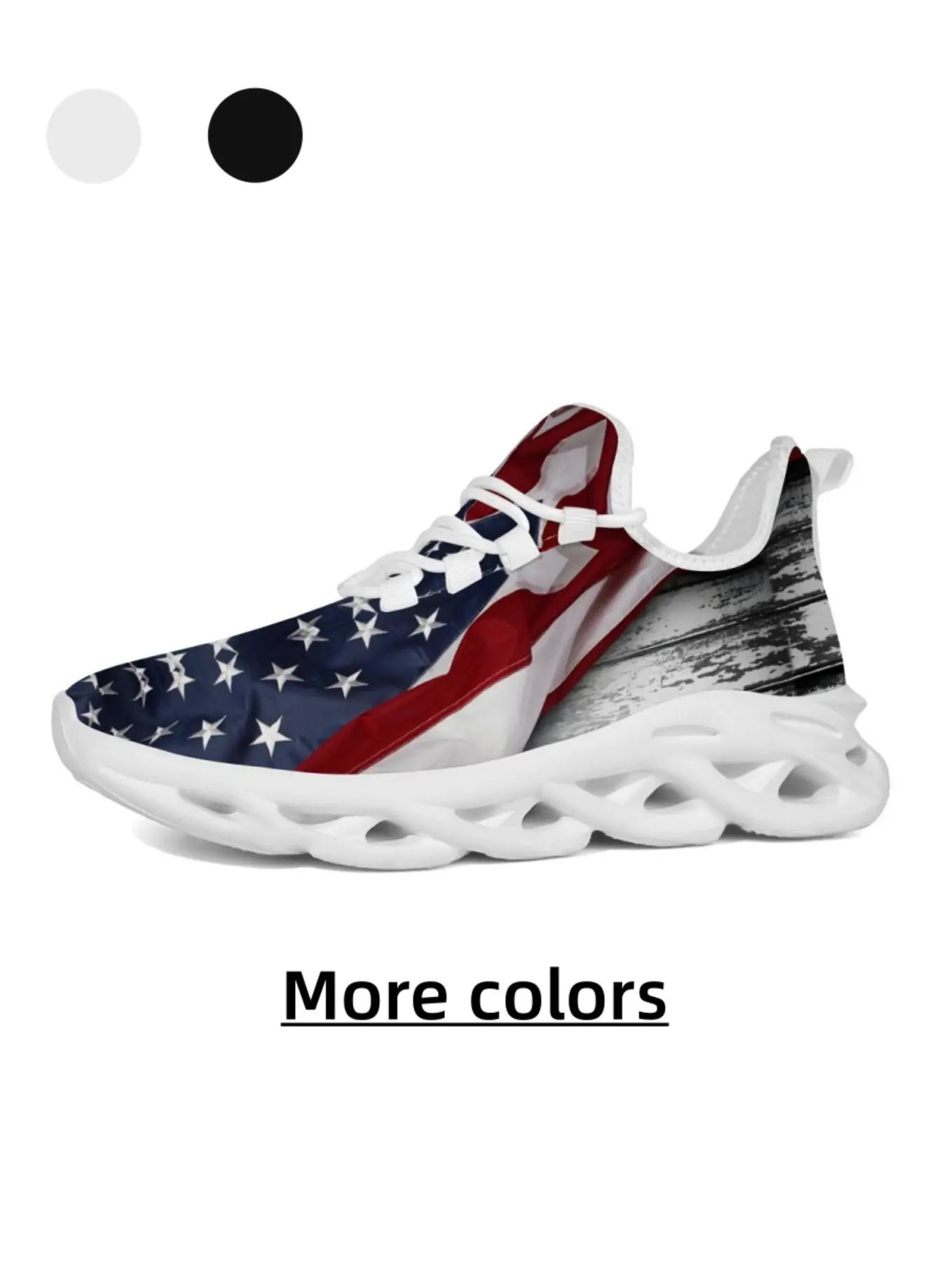 Minimalist - Unisex Independence Day Themed American Star-Spangled Banner Print Casual Athletic Sneakers, Athletic Casual Footwear - Skin-Friendly & Breathable, Non-Slip & Wear-Resistant, Versatile for Daily Outings, Light Sports