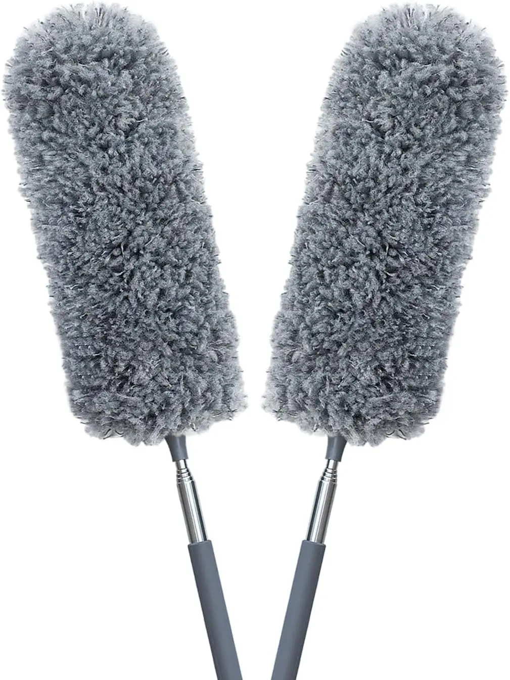 2 Pack Mini Microfiber Feather Duster for Cleaning, with Extendable Pole, Hand Washable Dusters, Cleaning Tools