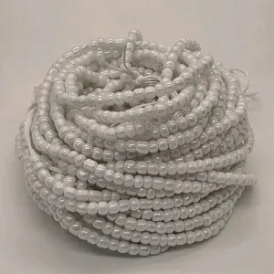 White Luster (tie-on 50 inch) waist beads