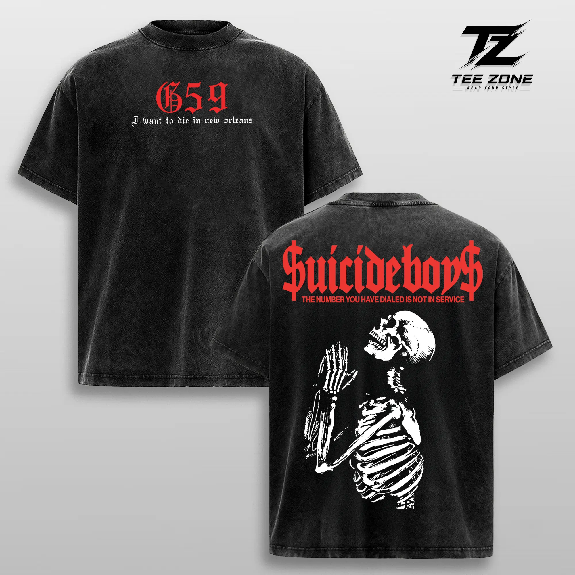 Retro 90s Suicideboys The Number You Have Dialed is Not in Service Two Sided T-Shirt, Vintage Pop Music Graphic, Oversized Heavyweight Tee for Men Women, Old School Hip Hop Apparel, Nostalgic Concert Fan Gift