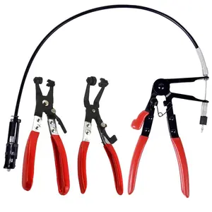 Hose Clamp Pliers Kit, Flat Band Pliers, 45° Angled Flat Belt Clamp, Car Water Pipe Clamp, Fuel Coolant Clamp, Locking Hose Clamp, Automatic Maintenance Tool, Industrial Heavy Duty Hardware