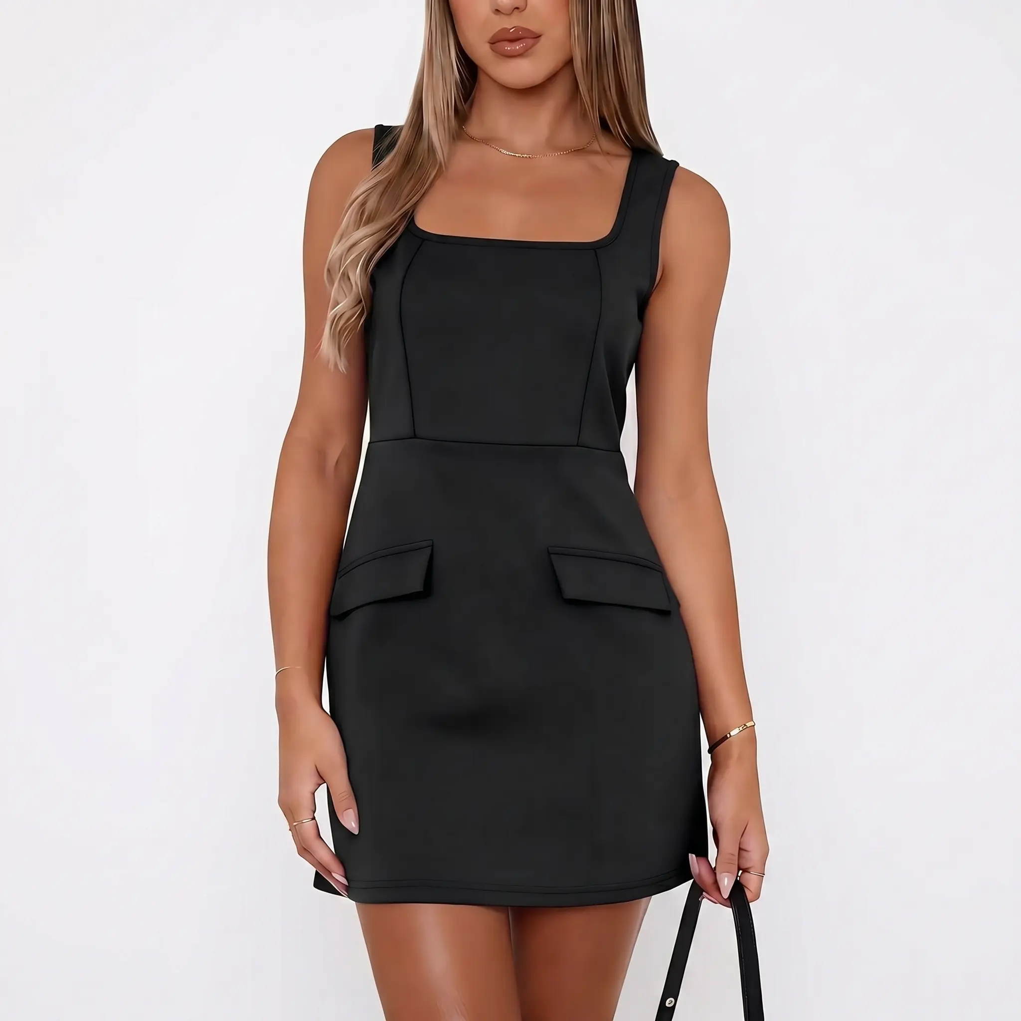 bombshell mini dress black Girls Embroidered Trim Short Sleeve Dress | Keepsake main image 0