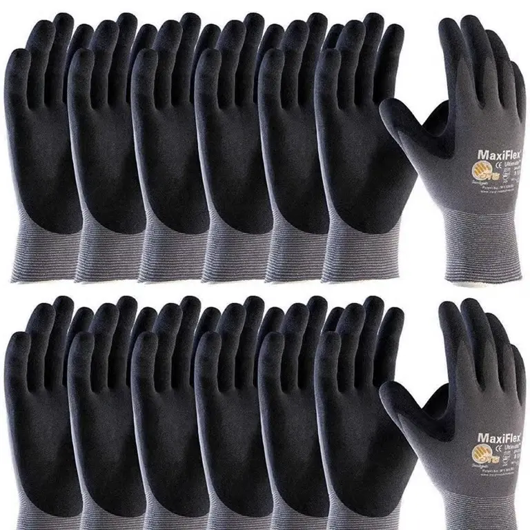 MaxiFlex Ultimate Micro Foam Nitrile Grip Coated WORK GLOVES 12 PAIR 34-875/S(7)