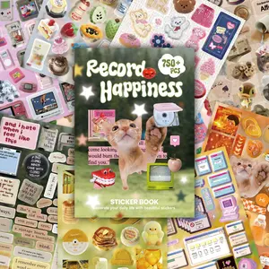 Random Cover Adult Sticker Book, 750+ Animal Quotes Stickers for Bullet Journals and Scrapbooks, Scrapbook Materials, Crafts, Handmade Stationery Supplies, Art Stickers