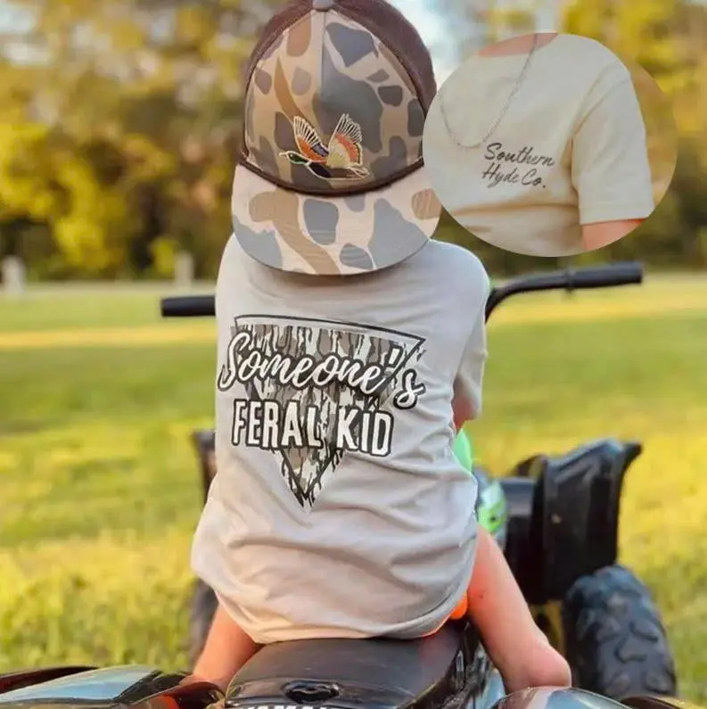 Youth & Toddler Someone's Feral youth 2-Side shirt, toddler boy clothing, country boy clothes, baby western clothing Tee
