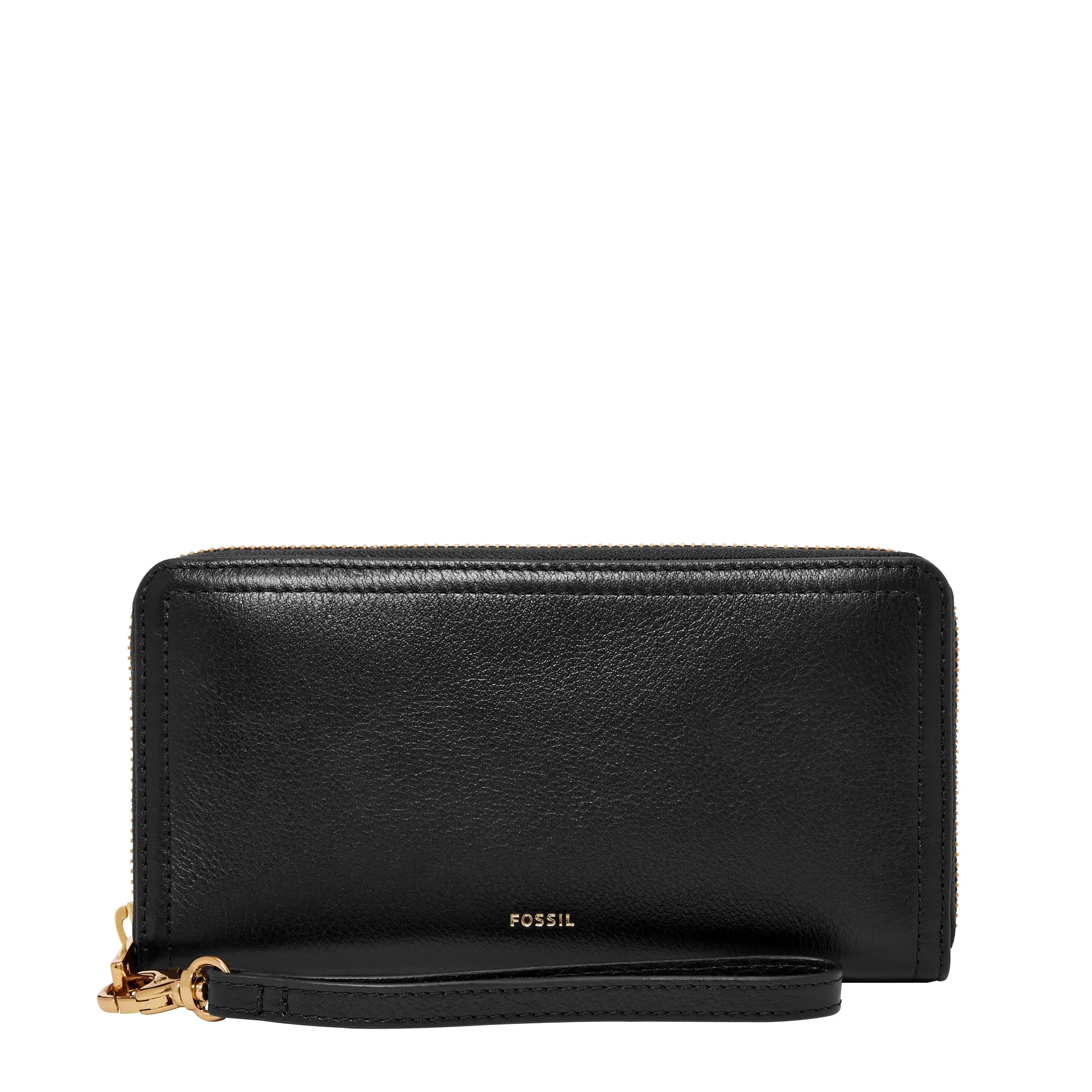 Fossil Women's Logan RFID Leather Zip Around Clutch