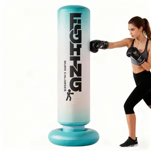 New Boxing Column Base Ball Training Prop, Inflatable Water Sandbag for Kids and Adults, Stress Relief Boxing Sandbag, Punching Bag, Boxing Equipment