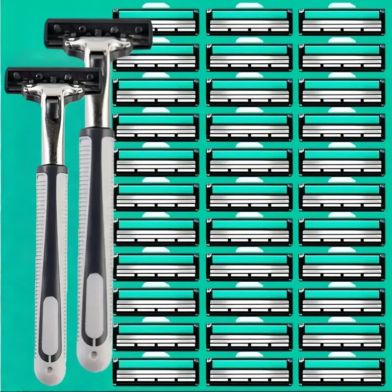 Classic Dual Layer Men's Safety Razor, 1-2 Blade Holders, 24-90 Blades ...